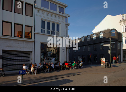 Coffe-Shop in Bankastraeti Reykjavik Stockfoto