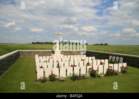 Der Serre Straße Nr. 3 CWGC Soldatenfriedhof, in der Nähe von Serre, Frankreich. Stockfoto