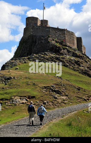 Lindisfarne Schloß auf Holy Island, Northumberland Stockfoto