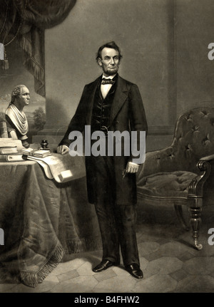 Porträt von Abraham Lincoln, 16. Präsident der Vereinigten Staaten Stockfoto