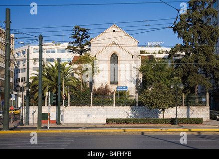 St Johns anglikanische Kirche Athen Griechenland Europa, gegenüber Zappeion und die National Royal Garden. Stockfoto