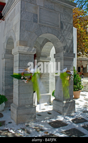 Griechisch orthodoxe Kirche Kykladen Insel Mykonos Griechenland Stockfoto