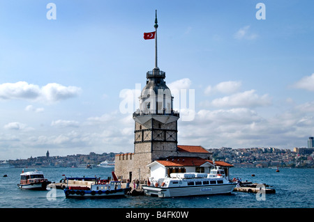 Kiz Kulesi Maiden s Tower Istanbul Bosporus Üsküdar Küste Stockfoto