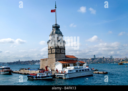 Kiz Kulesi Jungfernturm oder Leander Turm Istanbul Bosporus Üsküdar Küste Stockfoto