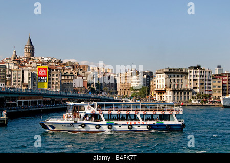 Bosporus Istanbul Türkei Galata-Turm Stockfoto