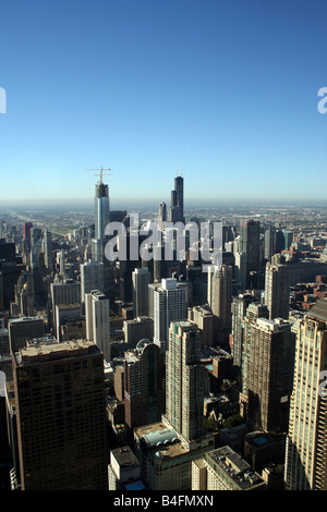 Skyline von Chicago einschließlich der Sears Tower. Stockfoto