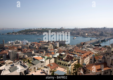 Blick vom Galata Turm Beyoglu Istanbul Stockfoto