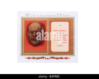 USSR große Briefmarke Blatt. Lenin, 1980. Stockfoto