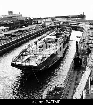 Die SS Great Britain Wrack angedockt an Avonmouth 1970 nach wird es geborgen hatte 1886 brannte während der Rundung Kap Hoorn Stockfoto