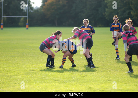 Frauen Rugby Union bei Leamington Spa UK Stockfoto