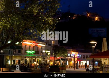 Restaurant Viertel der Squre alte Albufeira Stockfoto