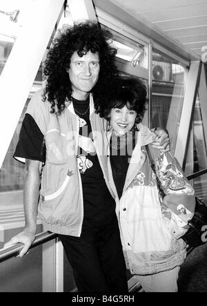 Schauspielerin Anita Dobson und Gitarrist Brian May Stockfoto