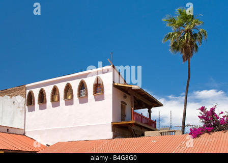 Innenhof im Casa municipal in El Triunfo in Sierra De La Laguna in Central Cape Baja California Sur, Mexiko Stockfoto