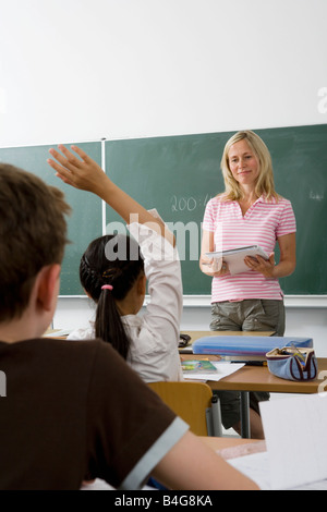 Ein Lehrer unterrichtet eine Klasse über die Schulter-Blick Stockfoto