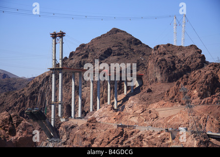 Hoover Dam Bypass Projekt, Colorado River Bridge Abschnitt Stockfoto