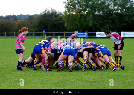 Frauen Rugby Union bei Leamington Spa UK Stockfoto