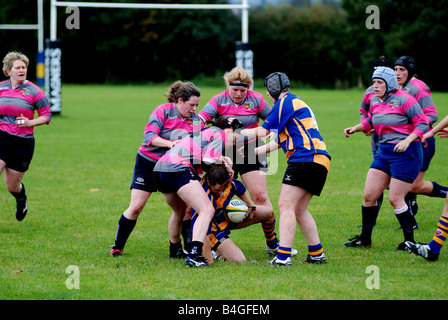 Frauen Rugby Union bei Leamington Spa UK Stockfoto