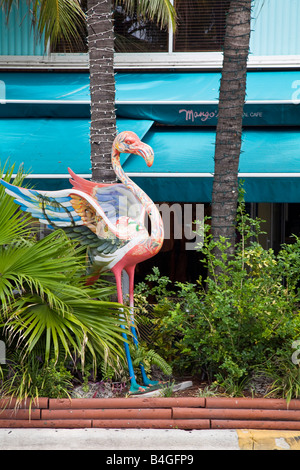 Flamingo Skulptur, South Beach, Miami, Florida Stockfoto