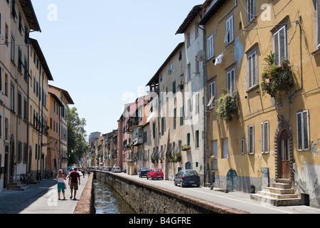Via del Fosso in der alten Stadt Lucca, Toskana, Italien Stockfoto