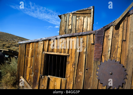 Bodie Sägewerk, verwendet, um Brennholz für die Stadtbewohner, Bodie State Historical Park, Bodie, Kalifornien vorbereiten Stockfoto