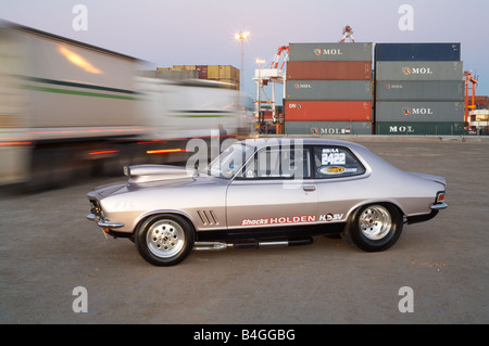 Eines berühmtes australischen Holden Torana Autos aus den 1970er Jahren gebaut in ein Vollzeit-Drag-Racing-Auto Stockfoto