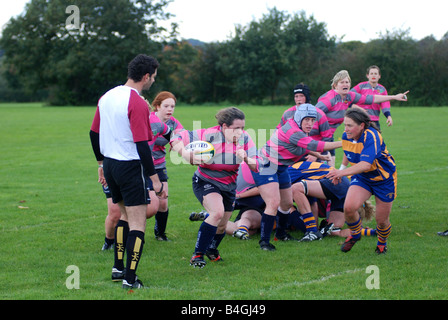 Frauen Rugby Union bei Leamington Spa UK Stockfoto