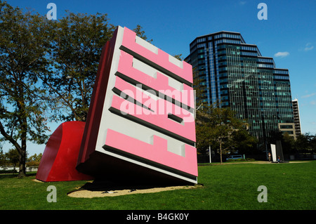 Claes Oldenburg und Coosje van Bruggen kostenlos Stempel in der Innenstadt von Cleveland Ohio Usa Stockfoto