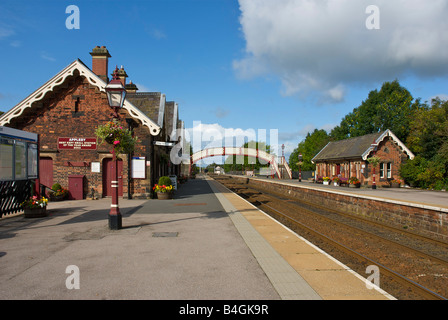 Appleby Bahnhof auf berühmte Settle-Carlisle Line, Eden Valley, Cumbria, England UK Stockfoto