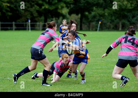 Frauen Rugby Union bei Leamington Spa UK Stockfoto