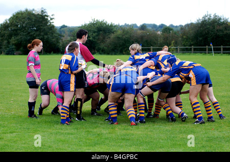 Frauen Rugby Union in Leamington Spa, Großbritannien Stockfoto