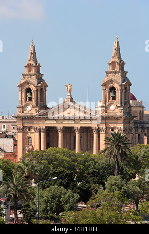 Kirche St. Publius, Floriana, Malta Stockfoto