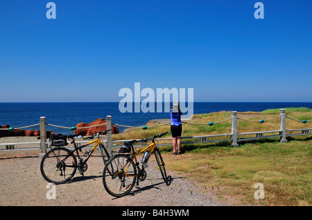 Radfahren in Iles De La Madeleine Quebec Kanada Stockfoto