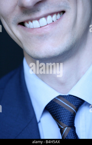 Nahaufnahme der Geschäftsmann lächelnd Stockfoto
