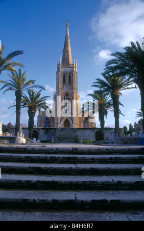 Fassade der Kirche, Schmerzensmutter Friedhof, Malta Stockfoto