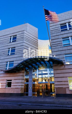 Fassade der amerikanischen Botschaft, Berlin, Deutschland Stockfoto