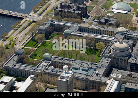 Die Gebäude der William W Bosworth entworfen, Cambridge MA Campus des Massachusetts Institute of Technology aus der Luft Stockfoto