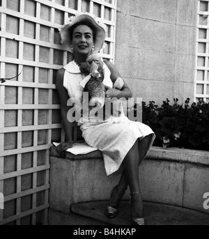 Schauspielerin Joan Crawford Juli 1956 Stockfoto