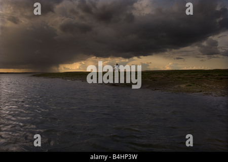 Rückkehr mit Fältchen in Blakeney Hafen Norfolk September Stockfoto