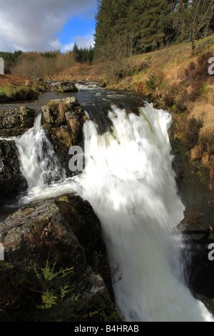 Severn-Pause-es hat-Hals (Hafren-Torri-Gwddf), einem Wasserfall auf den oberen Fluss Severn. Stockfoto