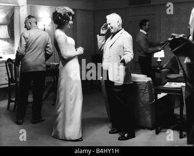 Sophia Loren Schauspielerin mit Charlie Chaplin Stockfoto