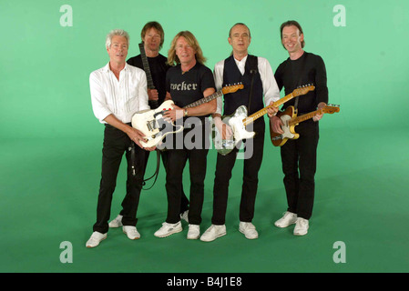 Status Quo Promo Stuff für Tim Anderson Spiegel Marketing Andrew Bown John Rhino Edwards Rick Parfitt Francis Rossi Matthew Letl Stockfoto