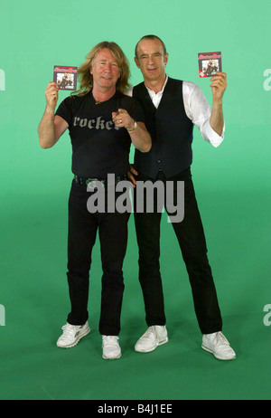 Status Quo Promo Stuff für Tim Anderson Spiegel Marketing Rick Parfitt und Francis Rossi mit Spiegel Quo cd Stockfoto