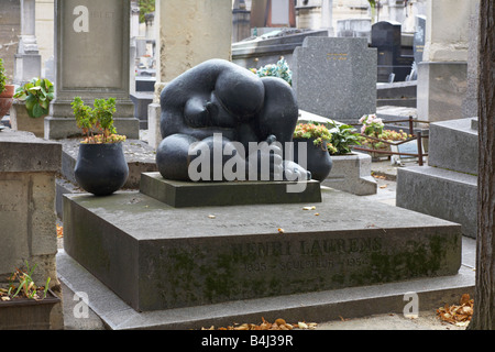 Grab des französischen kubistische Bildhauer Henri Laurens Montparnasse Friedhof Paris Frankreich Stockfoto