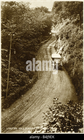 Alten Valentines britische fotografische Bild Postkarte von Lynton Hill Somerset veröffentlicht 4. August 1931 nur zu redaktionellen Zwecken Stockfoto