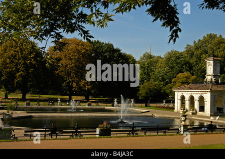 Kensington Gardens und den italienischen Garten, London. Stockfoto