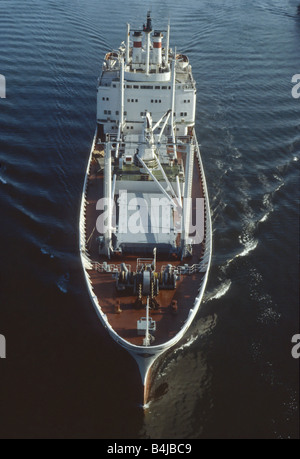 Reefer-Schiff "Kuldiga" durch den Nord-Ostsee-Kanal, Deutschland. Stockfoto