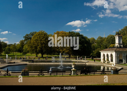 Kensington Gardens und den italienischen Garten, London. Stockfoto