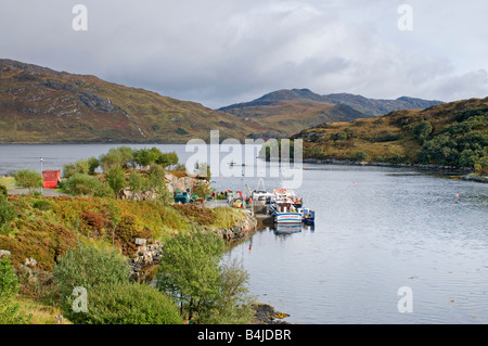 Kylesku Hafen Unapool Sutherland schottischen Highlands UK Stockfoto