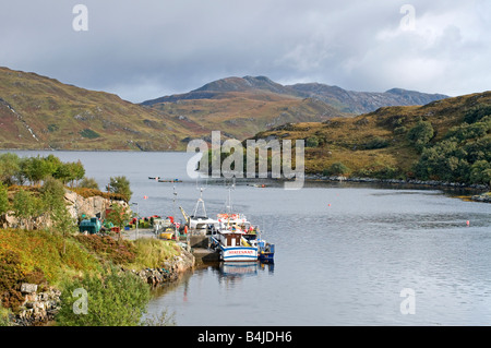 Kylesku Hafen Unapool Sutherland schottischen Highlands UK Stockfoto