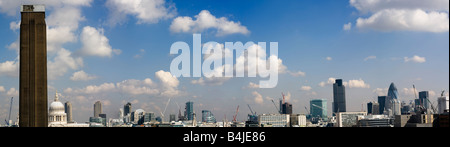 London Panorama Quadratmeile Stadtansicht von Tate Modern Stockfoto